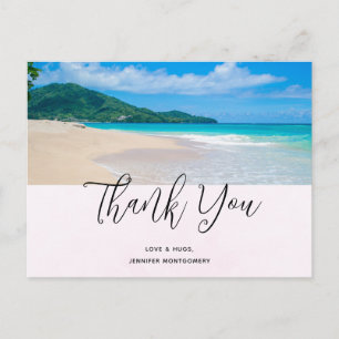 Carte Postale Destination Tropicale Plage Scénique Merci