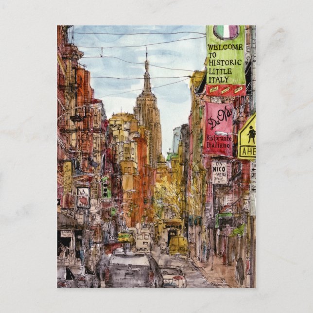 Carte Postale Destinations | New York City Vue de Little Italy (Devant)