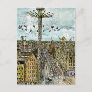 Carte Postale Destinations   Watercolor European Swing Ride