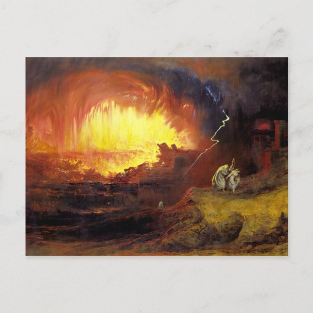 Carte Postale Destruction de Sodome et Gommorah (Devant)