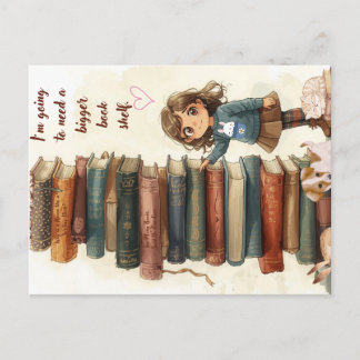 Carte postale d'étagère à livres plus grande