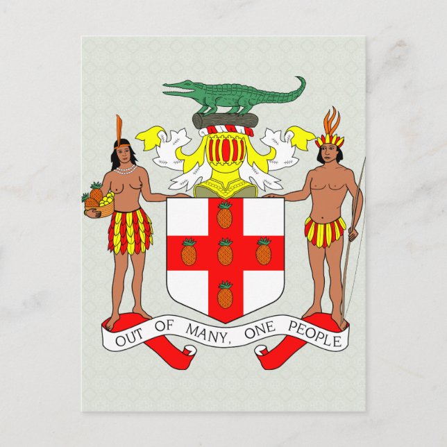 Carte Postale Détail des armoiries de Jamaïque (Devant)