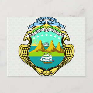 Carte Postale Détail des armoiries du Costa Rica