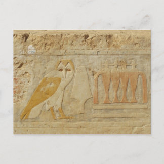 Carte Postale Détail d'hiéroglyphe de hibou, temple de