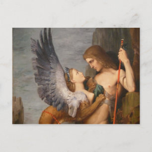 Carte Postale Détail d'Oedipus et du Sphinx par Gustave Moreau
