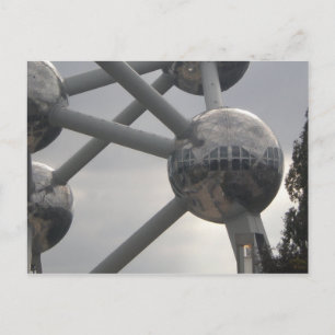 Carte Postale Détail du bâtiment Atomium dans la ville de Bruxel