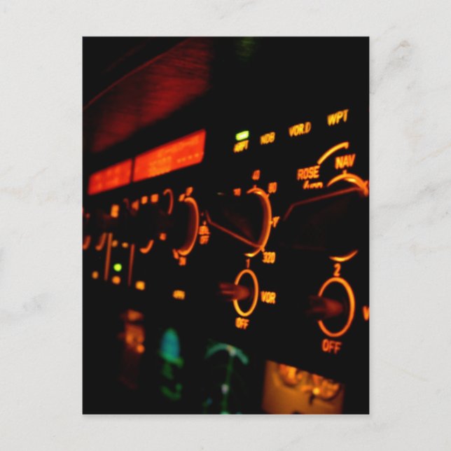 Carte Postale Détail du cockpit Airbus 5 (Devant)