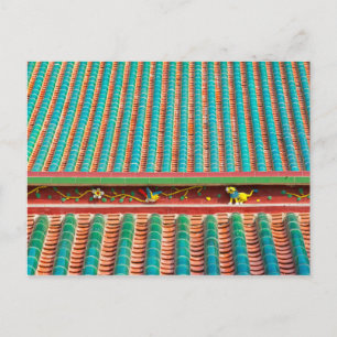 Carte Postale Détail du toit du temple de South Putuo