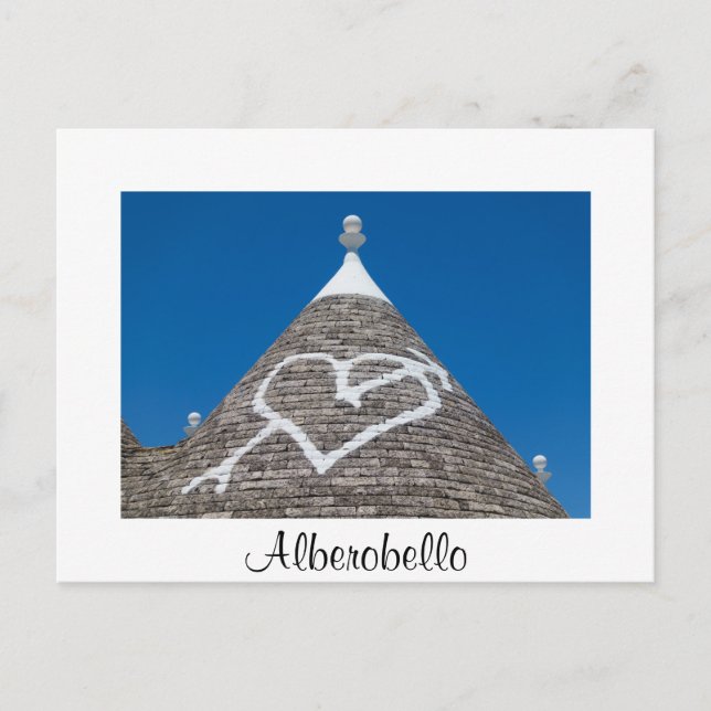 Carte Postale Détail du toit Trulli en Alberobello (Devant)