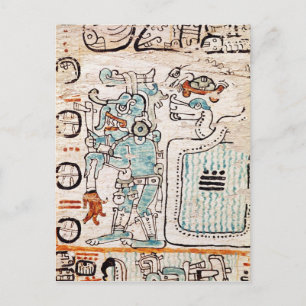 Carte Postale Détail d'un codex maya