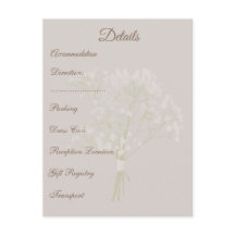 Détails de mariage floral rose, Informations pour
