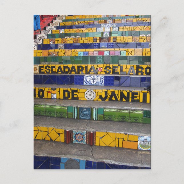 Carte Postale détails des étapes du rio selaron (Devant)