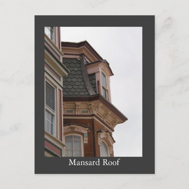 Carte Postale Détails du toit, Toit du Mansard (Devant)