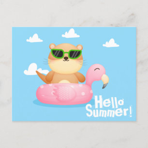 Carte postale d'été Otter