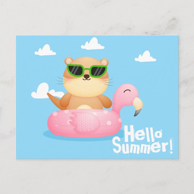 Carte postale d'été Otter (Devant)