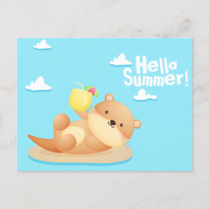 Carte postale d'été Otter