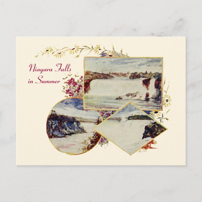 Carte postale d'été vintage Niagara Falls (Devant)