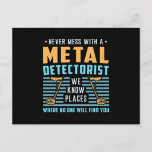 Carte Postale Détection des métaux Détectoriste Idée cadeau de d
