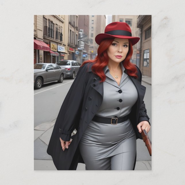Carte Postale Détective Lady (Devant)