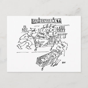 Carte Postale Détectives de supermarché drôles