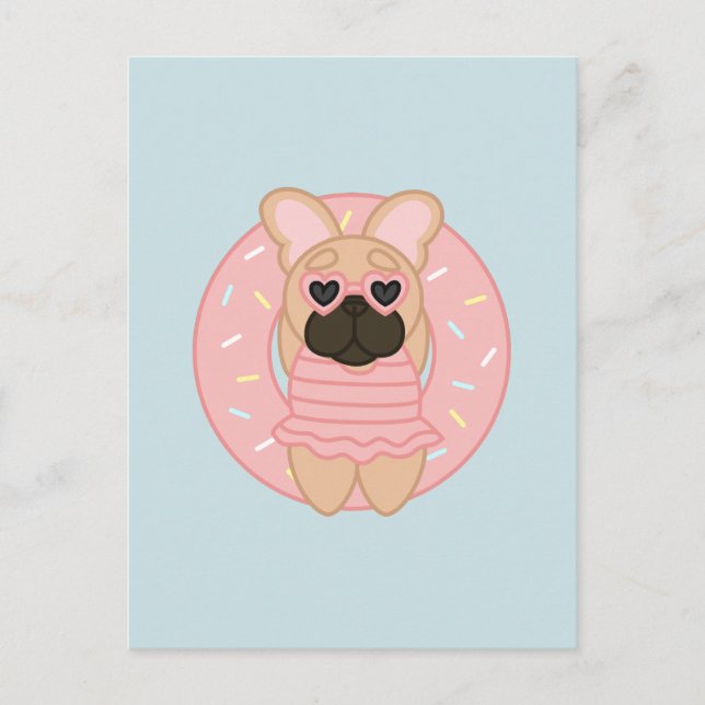 Carte Postale Détendez-vous robe de chasse d'été French Bulldog  (Devant)
