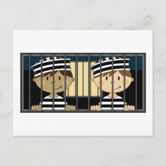 Carte Postale Détenus de caricatures en cellule de prison
