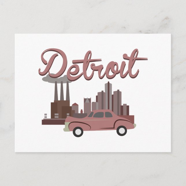 Carte Postale Détroit (Devant)