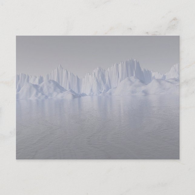 Carte Postale détroit de bérissement : la barrière de glace (Devant)