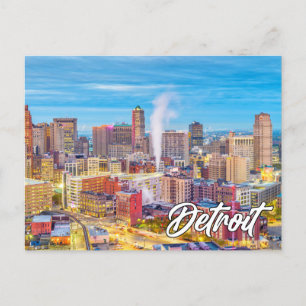 Carte Postale Detroit, Michigan, États-Unis