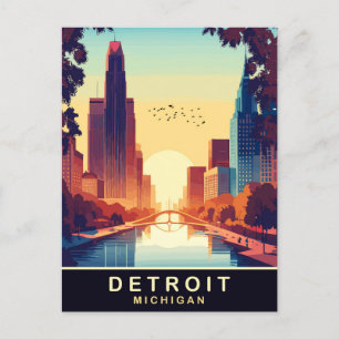 Carte Postale Detroit, Michigan, Travel