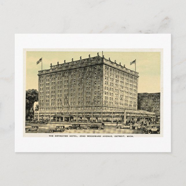 Carte Postale Detroiter Hotel Woodward Ave, Detroit, Michigan (Devant)
