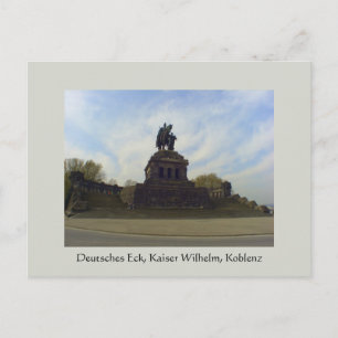 Carte Postale Deutsches Eck, Kaiser Wilhelm, Koblenz, Allemagne