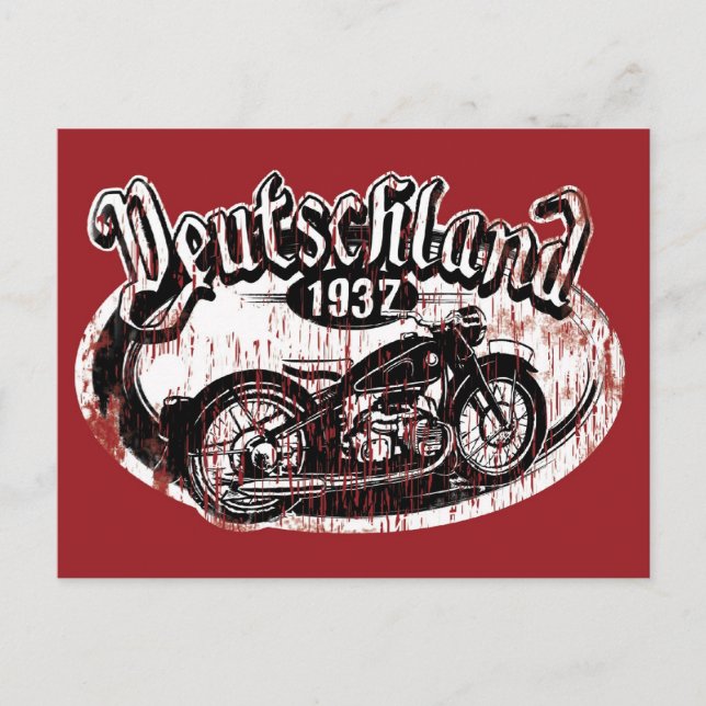 Carte Postale Deutschland Motowear (Devant)