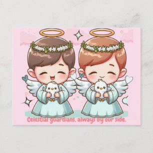 Carte Postale Deux anges, gardiens célestes
