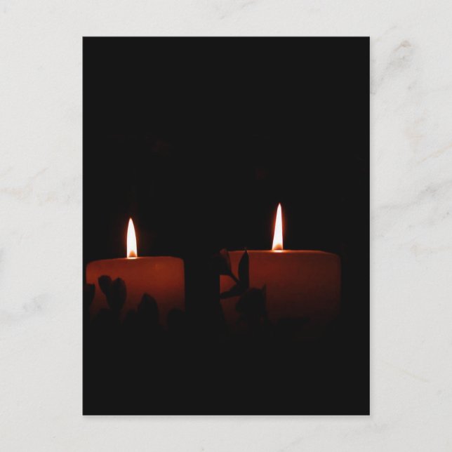 Carte Postale Deux bougies (Devant)