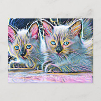 Carte Postale Deux chatons de poupée