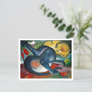 Carte Postale Deux chats par Franz Marc