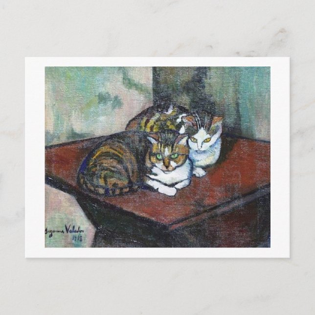 Carte Postale Deux chats, Suzanne Valadon (Devant)