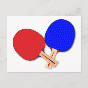 Carte Postale Deux chauves-souris de tennis de table