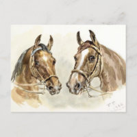 Deux chevaux de "Études en Peinture Animale"