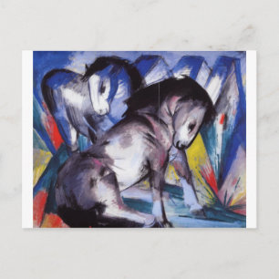 Carte Postale Deux chevaux de Franz Marc