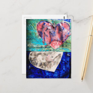 Carte Postale Deux cœurs média mixtes