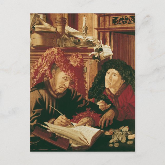 Carte Postale Deux collecteurs d'impôt, ch.1540 (Devant)
