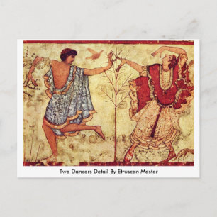 Carte Postale Deux Danseurs Détail Par Maître Étrusque