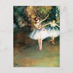 Carte Postale Deux danseurs sur scène par Degas