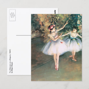 Carte Postale Deux danseurs sur scène par Edgar Degas, Art Vinta