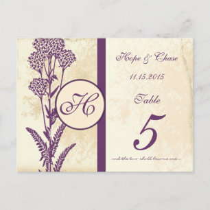 Carte Postale Deux deviendront une fleur violette vintage