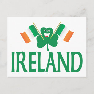 Carte Postale Deux drapeaux d'Irlande