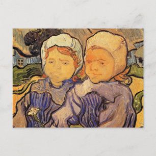 Carte Postale Deux enfants, Van Gogh, Art de l'impressionnisme V