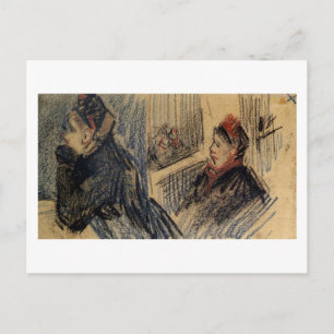 Carte Postale Deux femmes dans une boîte de balcon Van Gogh Art